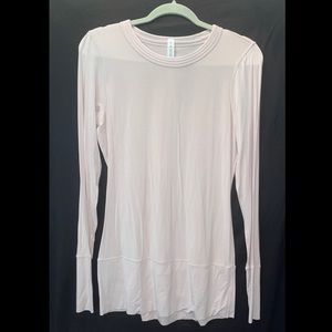 Lululemon Athletica Long Sleeve White Top, Modal and Lycra, Size M
